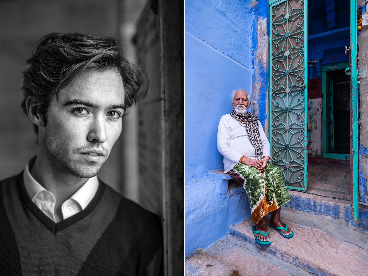 Portraits made with 85mm and 14mm lenses