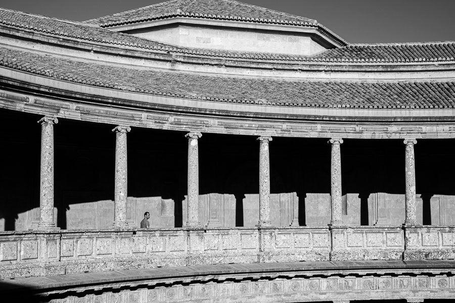 Black and white photo, Granada, Spain